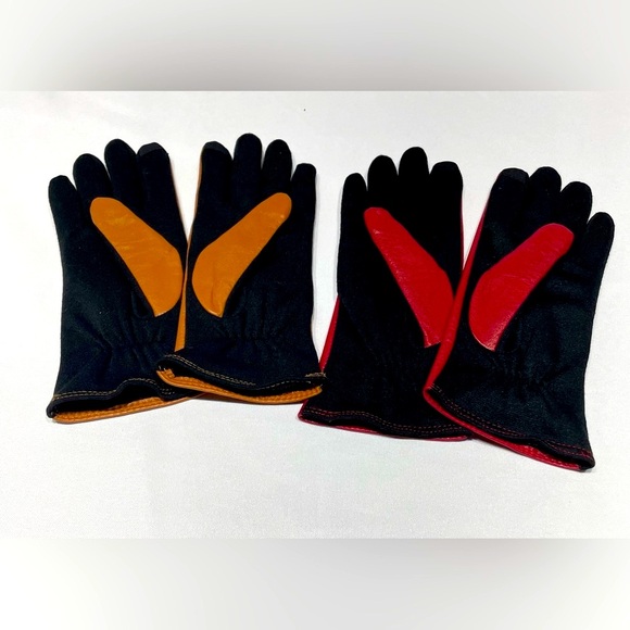 2 pair of leather upper driving gloves size L / XL - Picture 2 of 8